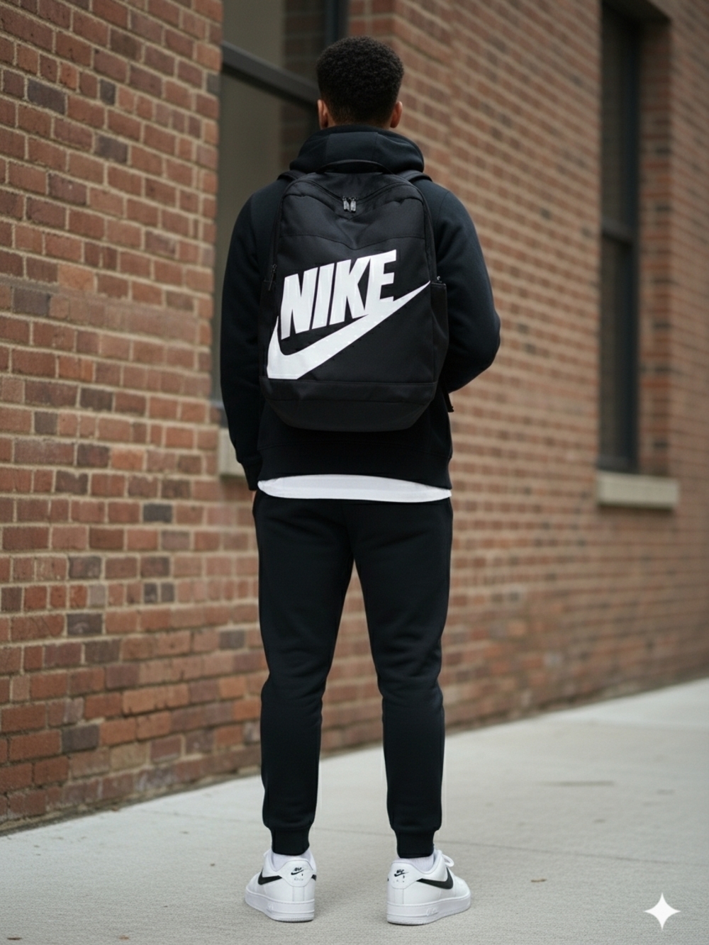 💥NWOT-Nike Black Backpack with Large White Logo